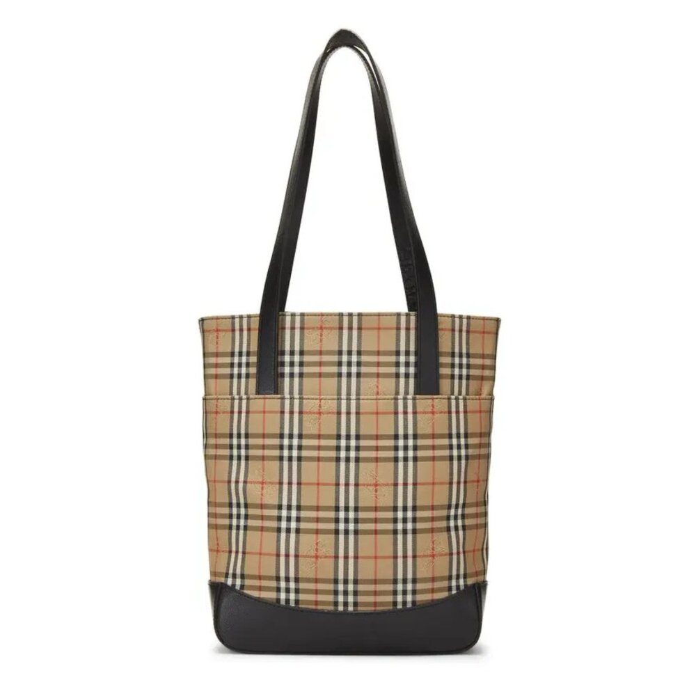 Burberry Haymarket Check Canvas Tote Bag